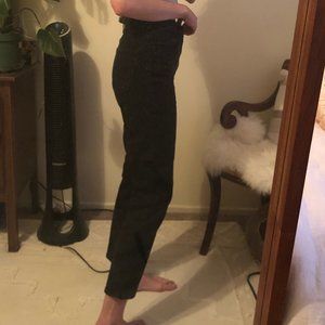 Everlane Black High Waisted Straight Leg Jean